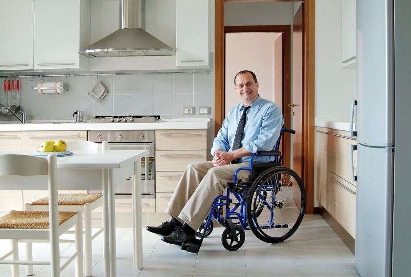 wheelchair accessible home person in wheelchair