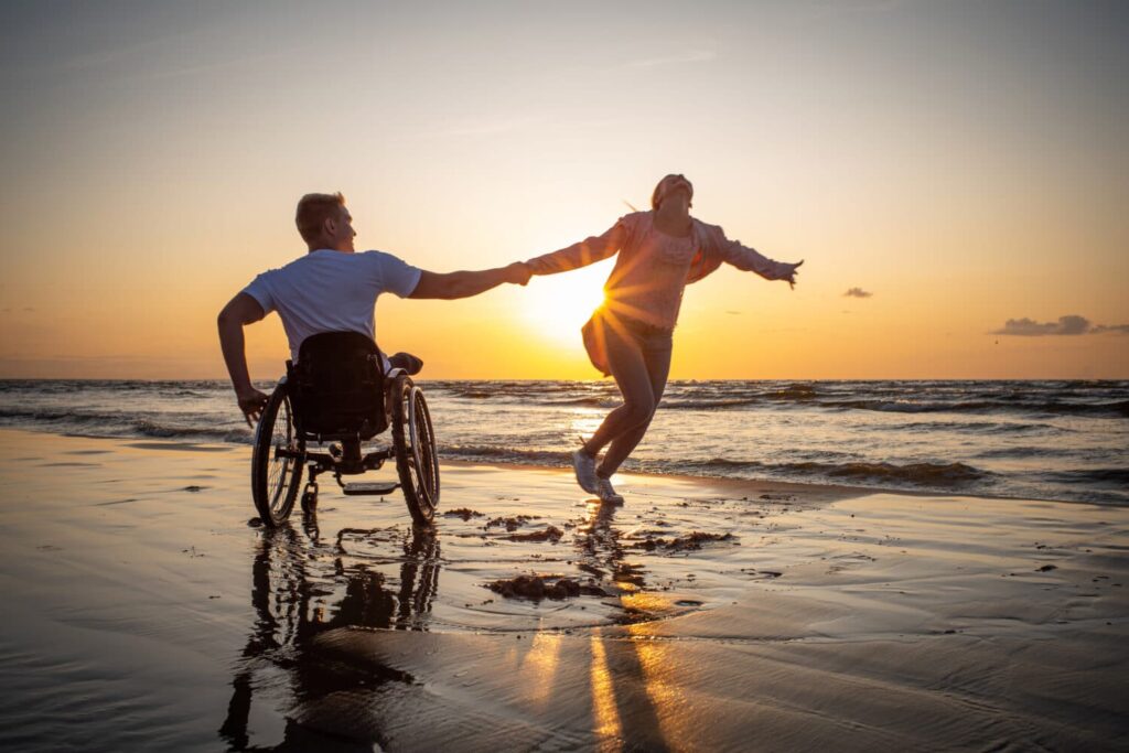 Patriot Mobility Inc. - wheelchair by the beach